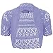 Thever Women Short Sleeve Knitted Crochet Shrug Bolero Cardigan Ladies Crop Top