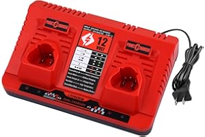 AYTXTG M-12 Dual Charger Replacement for Milwaukee 12v Charger, M-12 Charger Compatible with 48-11-2401 48-11-2420 48-11-2440