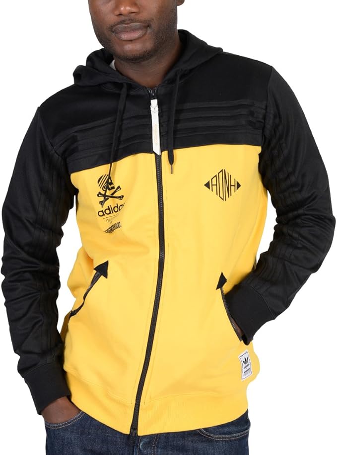 adidas yellow zip hoodie