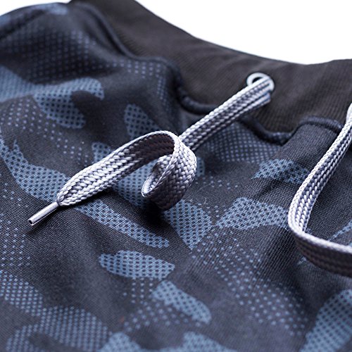Edenun Men Casual Jogger Gym Patchwork Athletic Running Sports Trousers Camouflage Pants Active Elastic Waist Sweatpants