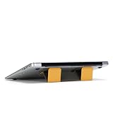 EISSCCE Flat Foldable Laptop Stand, Laptop Stand for Desk,Slim Portable Laptop Riser- Compatible with MacBook and All Laptop (Yellow)