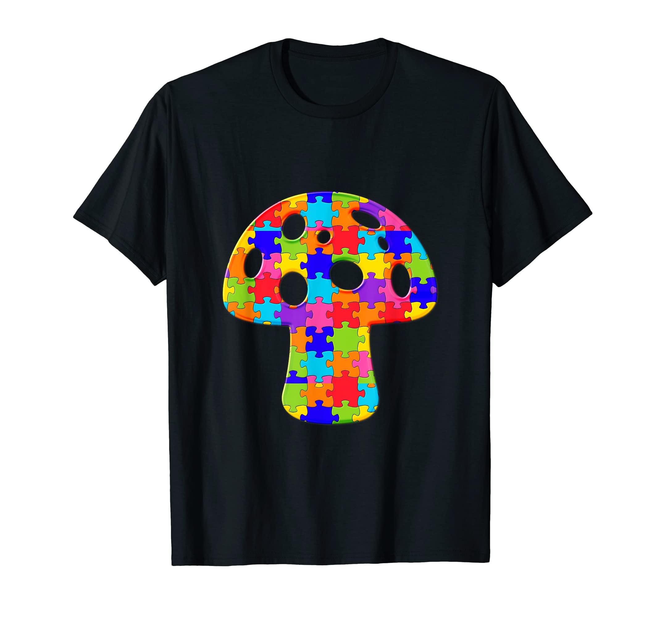 Mushroom Boletus edulis puzzle Autism puzzle T-Shirt
