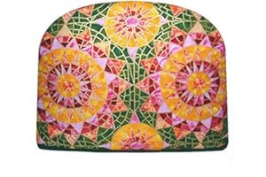 BLUE MOON FINE TEAS Blue Moon Tea Cozy - Golden Sun Mosaic Tea Cozy - Large Double Insulated Teapot Tea Cozy - Made in The USA