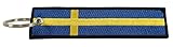 Luso Sweden Flag Key Chain, 100% Embroidered