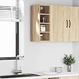 vidaXL Hanging Cabinet Sonoma Oak 60 cm Wall Mounted Kitchen Cupboard view 3