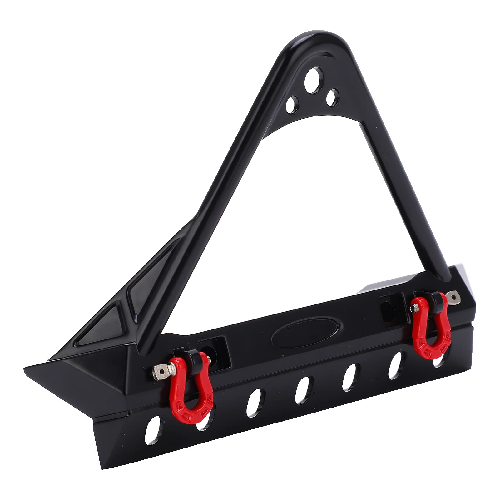 Dilwe RC Front Bumper with Led, RC Stinger Front Bumper with LED Light for Axial Scx10 / II/III Generation 1/10 RC Car(Pointed)