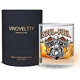 Vinoveltty Skull Whiskey Glasses, Motorcycle Skull Gifts for Men, Women & Dad,Fathers Day Christmas Birthday Gifts for Men, Bourbon Glass(300 ML)