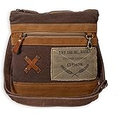 Myra Bag Western Leather Shoulder Bag for Women, Upcycled Canvas Crossbody Bag - When in Roma