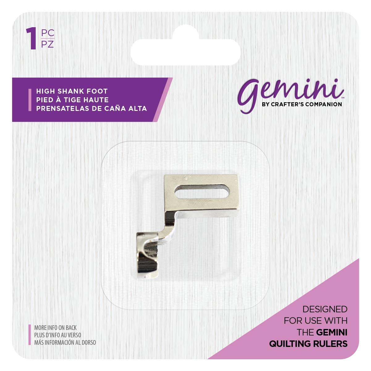 Crafter's Companion Gemini-High Shank Foot, Silver, One Size