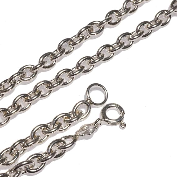 Amazon Co Jp ネックレス チェーン シルバー925 レディース メンズ アズキ あずき 小豆 シンプル コマ太め大きめ C 50cm 服 ファッション小物