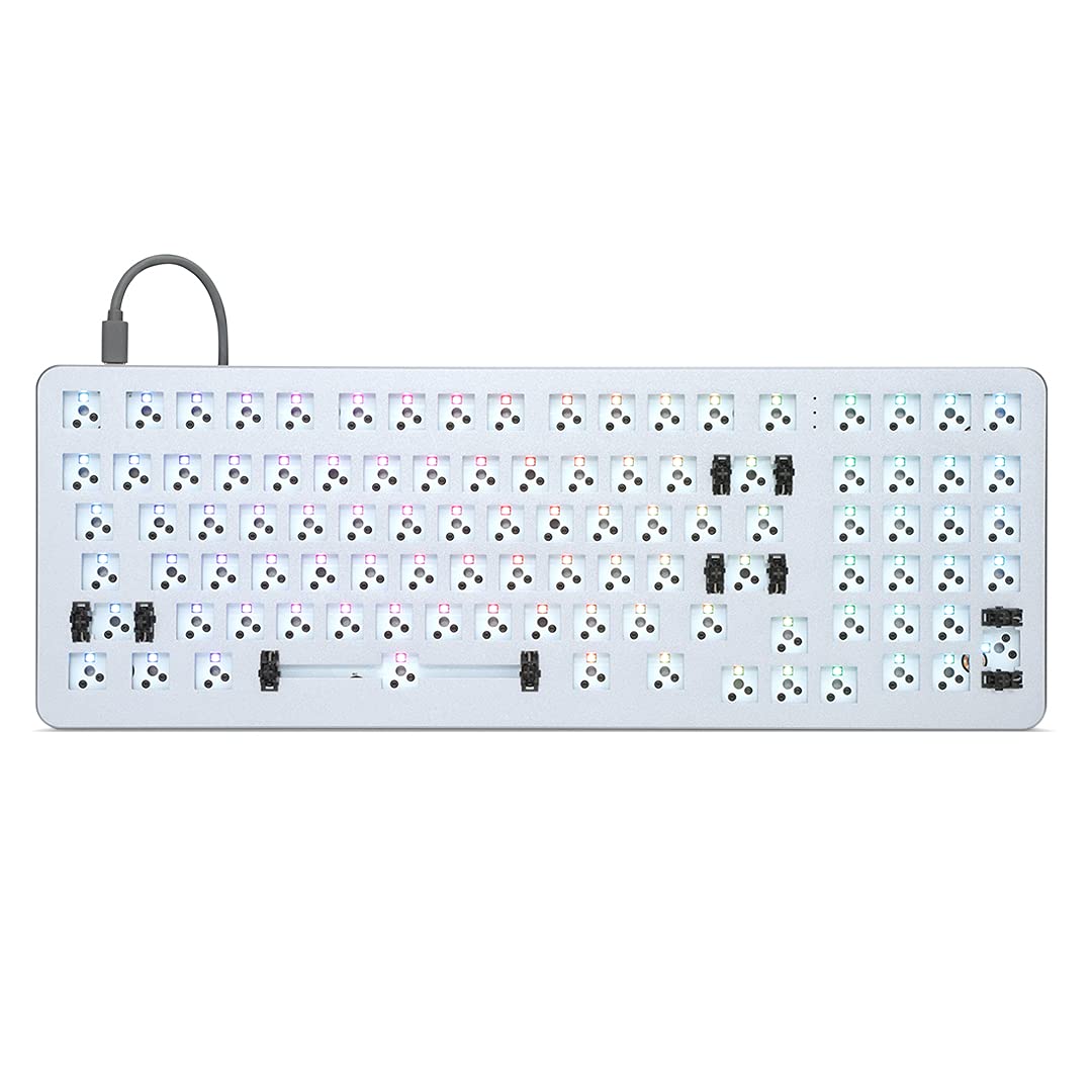 DROP Shift Mechanical Keyboard — Full-Size 1800 Layout (99 Key), Kailh Hotswap Switches, Programmable, Backlit RGB, USB-C, Doubleshot PBT Keycaps, Anodized Aluminum (Gray, Barebones)