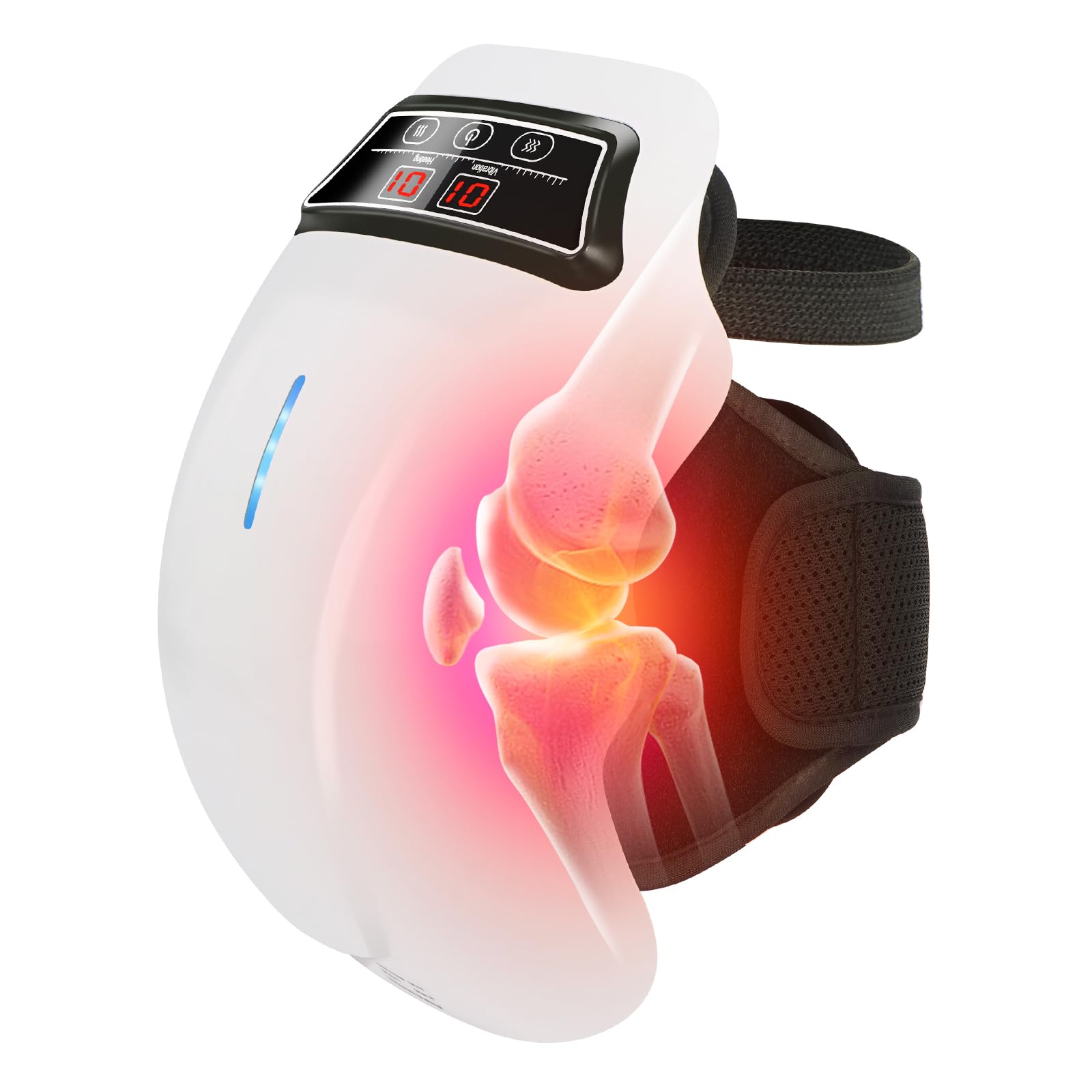 Photo 1 of BIBIRE Cordless Knee Massager with 9 Level Heat, Vibration, Massage, Knee Pain Relief for Swelling Stiff Joints, Stretched Ligament and Muscles Injuries, Adjustable Straps, Suit for Family