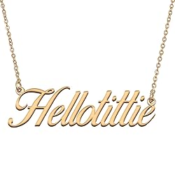 HUAN XUN Customized Custom Simple Any Name Necklace