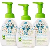 Foaming Pump Hand Sanitizer, Alcohol Free, Unscented, Kills 99.9% of Germs, 8.45oz- Babyganics Pack of 3