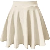 PUKAVT Women's Basic Casual Skirts A-Line Mini Flared Stretchy Skater Party Skirt