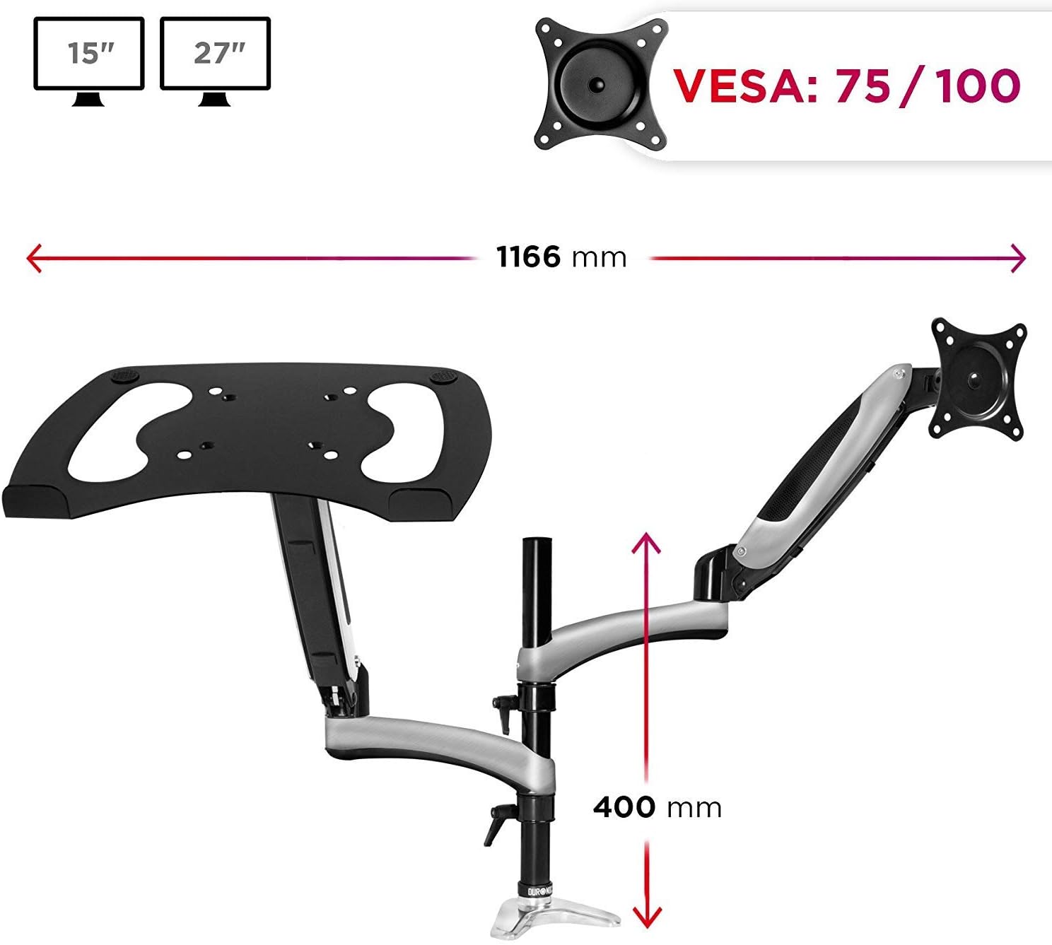 Duronic Desk Mount DM65L1X1, Premium - Image 4