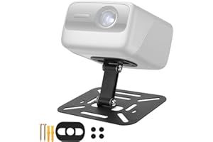 YiePhiot Projector Foldable Stand, Desktop Projector Mount, Mini Ceiling Wall Projectors Mount Stand Compatible with QKK, DR.J, DBPOWER, Anker, AAXA, Jinhoo, PVO, TMY, and Other (Black)