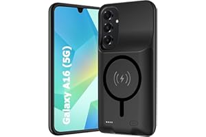 YINGYKJ Battery Case for Galaxy A16/A17, Upgraded 10000mAh Battery Pack Rechargeable Charger Case with Wireless Charging Compatible for Galaxy A16 A17(6.7 inch) External Battery Charging Cover (Black)