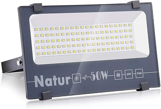 50W Focos LED Exterior, Luz Exterior Potente Luces 5000LM Foco Proyector LED, IP66 Impermeable lluminación de Seguridad 6000K Blanco Frío Aplique ...