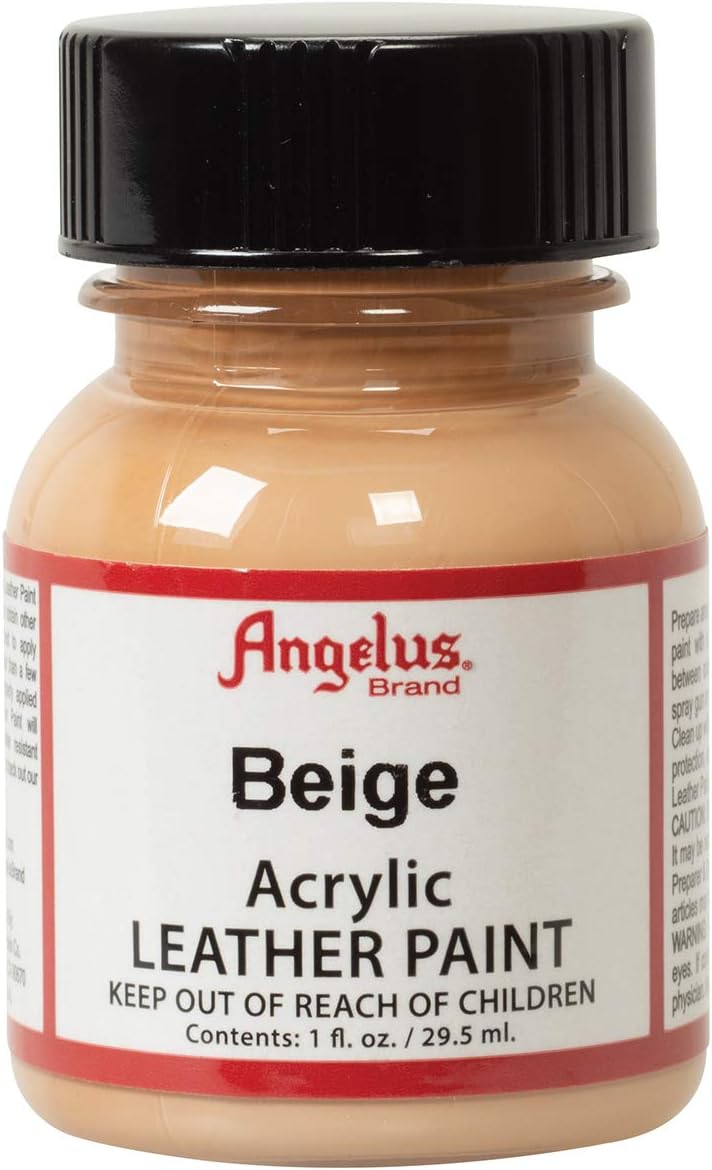 Angelus Acrylic Leather Paint Beige Size: 1 onza, 29.57 ml (Pack of 1)