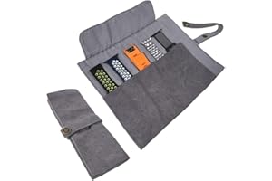 ULTRA SUPPLY CO. Smartwatch Band Carry Case - Sleeve Roll Up Compatible with Apple Watch Band Carry Case, Fits 5 Bracelets Including Metal Bands (Grey)