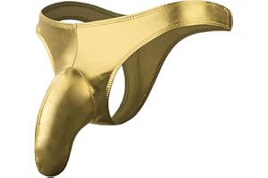 MEOILCE Mens Long Pouch Elephant Nose Underwear Sexy Naughty Low Rise G-String Thong Valentine's Day Panties for Men