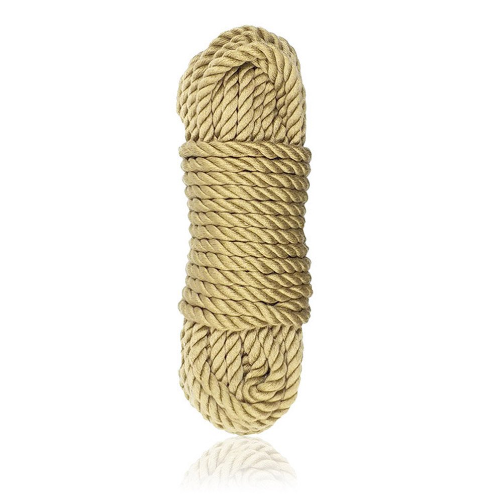 KuTi Kai Multi Functional Faux Hemp Cord Ropes Soft Imitate Hemp Cord Ropes 6 mm Braided Cord (Faux-Soft-10M(32ft))