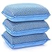 Miracle Microfiber Kitchen Sponge by Scrub-It - Non-Scratch Heavy Duty Dishwashing Cleaning sponges- Machine Washable - (Blue)