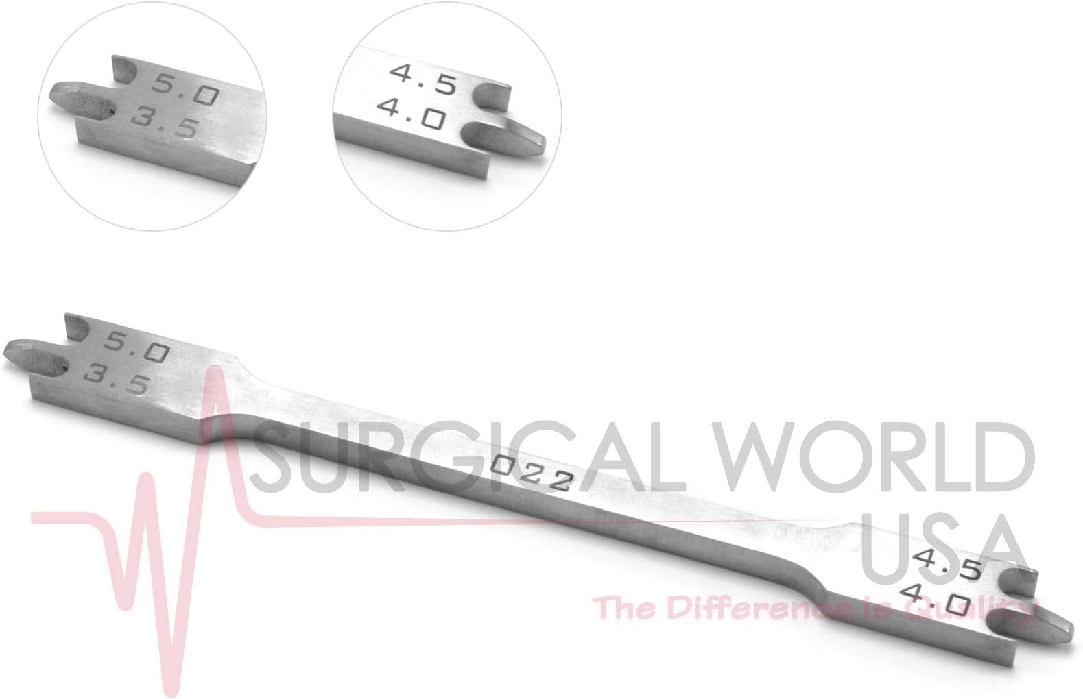 Bracket Height Gauge 018 Stainless Steel 3.5mm to 5mm Orthodontic Bracket Placer Bonding Positioning Braces