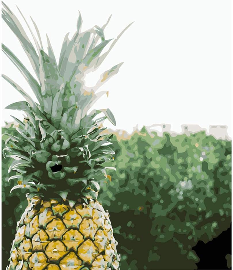 Reamd Painting By Numbers Diy Pineapple Wall Art Home Decor Unique Gift New Year Decor Gifts For Children Amazon Co Uk Kitchen Home