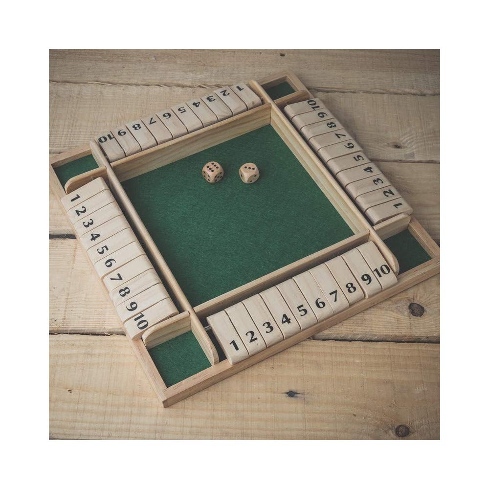 Tobar 4 Player Shut The Box Board Game
