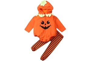 Merqwadd Infant Toddler Baby Boys Girls Halloween Pumpkin Costume Cute Outfits