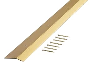 M-D Building Products 72249 Extra Wide Smooth 2-Inch by 72-Inch Carpet Trim, Satin Brass