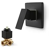 SKOWLL Bathroom Shower Valve Single Function Shower Mixer Valve, Wall Mount Single Handle Water Mixing Valve Kit Include Bras