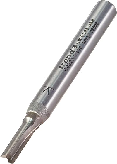 Trend Trend CraftPro Straight Two Flute Router Cutter Bit 1/4 Shank 4mm 11.1mm