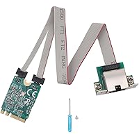 Mini PCIE Network Card, RTL8125B M.2 A E Single Port 2.5G NIC - Bent Pin, Portable PCI Express Card LAN Adapter Ethernet Adap