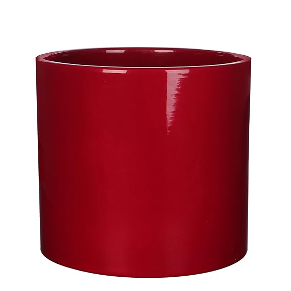 Mica decorations 144087 Era Übertopf Keramik für Indoor, Keramik, Rot, 28 x 28 x 26 cm