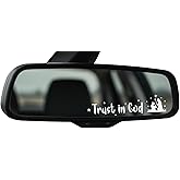 3PCS Trust in God Rearview Mirror Decal, In God We Trust Decal, Christian Rearview Mirror Decals for Car, Cute Cars Stickers, Affirmation Stickers Pack, Girly Car Accessories For Women