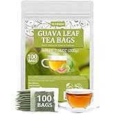 Premium 100 Guava Leaf Tea Bags, Made with 100% Natural Guava Leaves, No Additives & Caffeine Free.