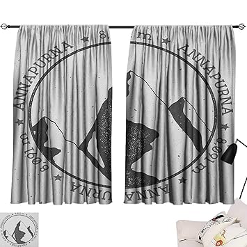 Amazon Com Burgundy Curtains Nepal Himalayan Mountains Annapurna