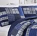 Eddie Bauer - Queen Quilt Set, Reversible Cotton Bedding with Matching Shams, Lightweight Home Decor for All Seasons (Eastmont Navy, Queen)