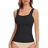 Ysabeloom Square Neck Shapewear Tank Tops for Women Tummy Control Compression Tanks Seamless Body Shaper Camisole Tops