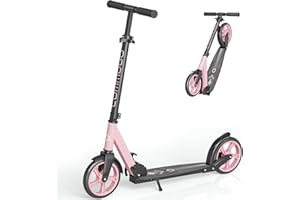 COMMUGO Kick Scooter for Kids 5-12, Teens, Foldable Lightweight Adult Scooter with 8 Inch Wheels, Max Load 240 LBS, Gift for Childs