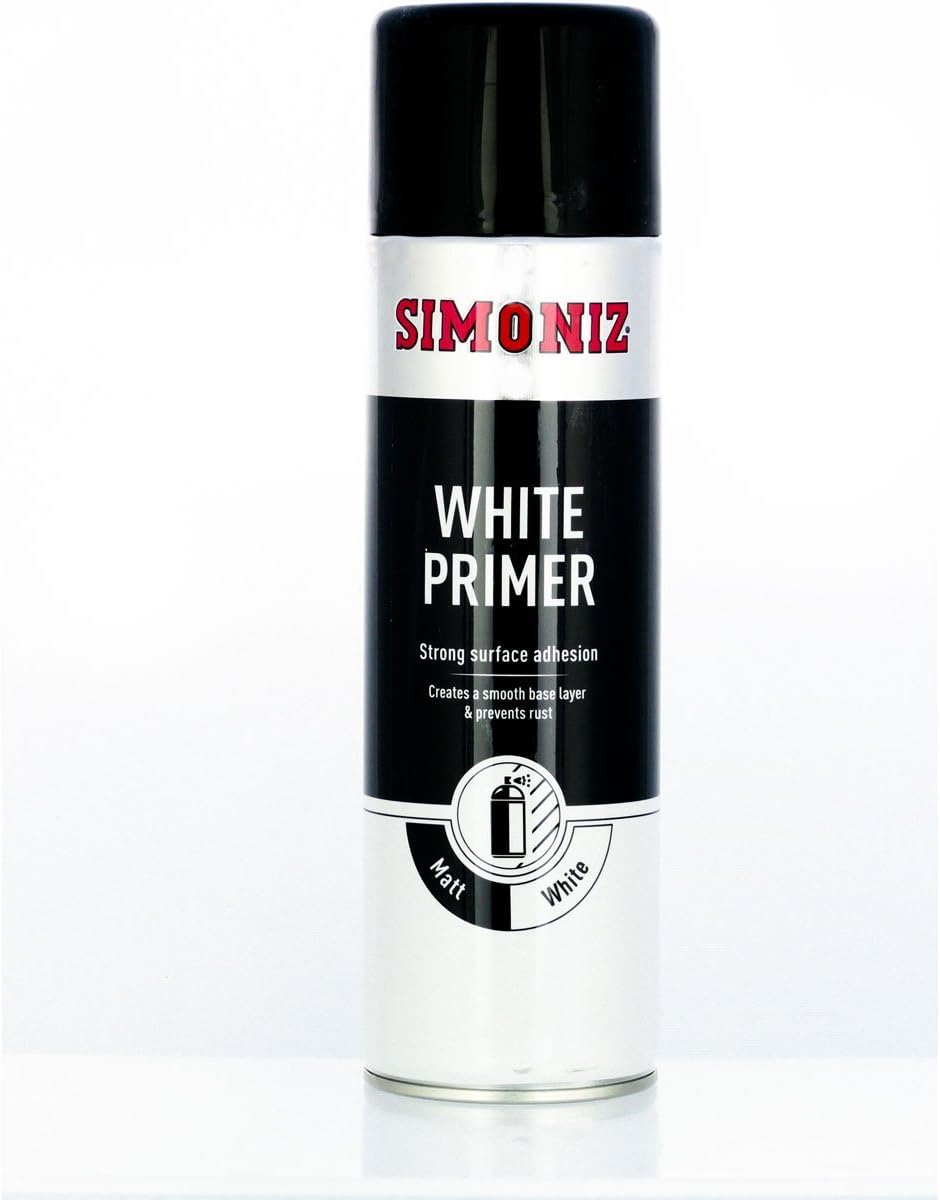 Simoniz White Primer Spray Paint, 500ml, 500 ml (Pack of 1)
