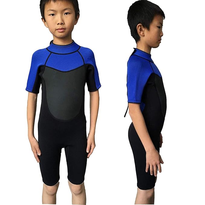 Realon Wetsuit Kids Shorties 3mm Boys Swim Surfing Snorkeling Wet Suits