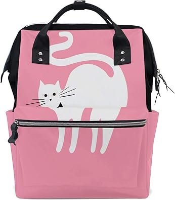 Amazon リュックサック バックパック レディースメンズ 学生 登山 リュック 大容量 デイバッグ ピンク 白猫 猫柄 動物 マザーズバッグ おしゃれ 通勤 通学 登山リュック ザック Amazon リュックサック バックパック レディースメンズ 学生 登山 リュック 大容量 デイバッグ ピンク 白猫 猫柄 動物 マザーズバッグ おしゃれ 通勤 通学 登山リュック ザック