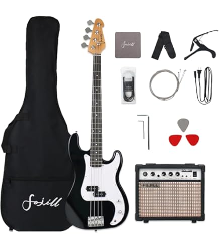 Amazon.com: Squier Affinity Series Precision Bass Pack, 3-Color