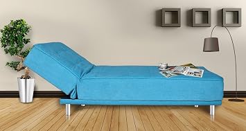 Spaces Therapy Liberty Premium Fabric Recliner Bed-(Turquoise)