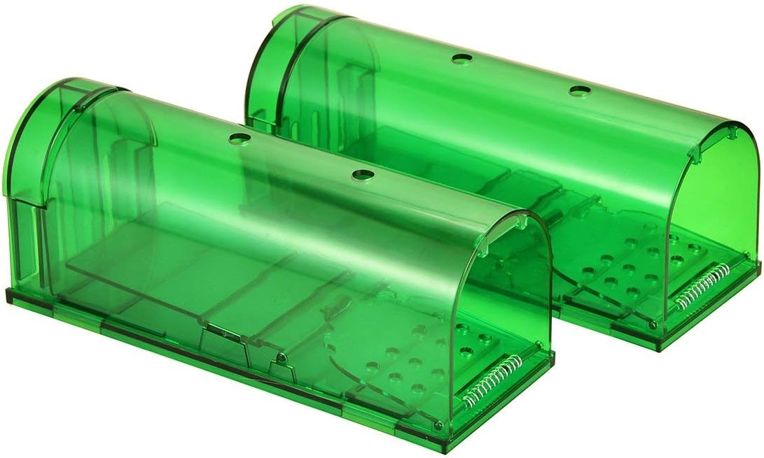Authenzo Big Humane Mouse Trap Smart No Kill Mouse Trap Catch and Release, Safe for People and Pet-2 Pack