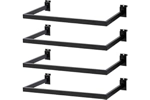 SINCHEEWAY Slatwall U-Shaped Rectangular Tubing Hangrail - 24"x12", Slatwall Accessories and Hangers for Retail Display and Home Garment Storage (4)